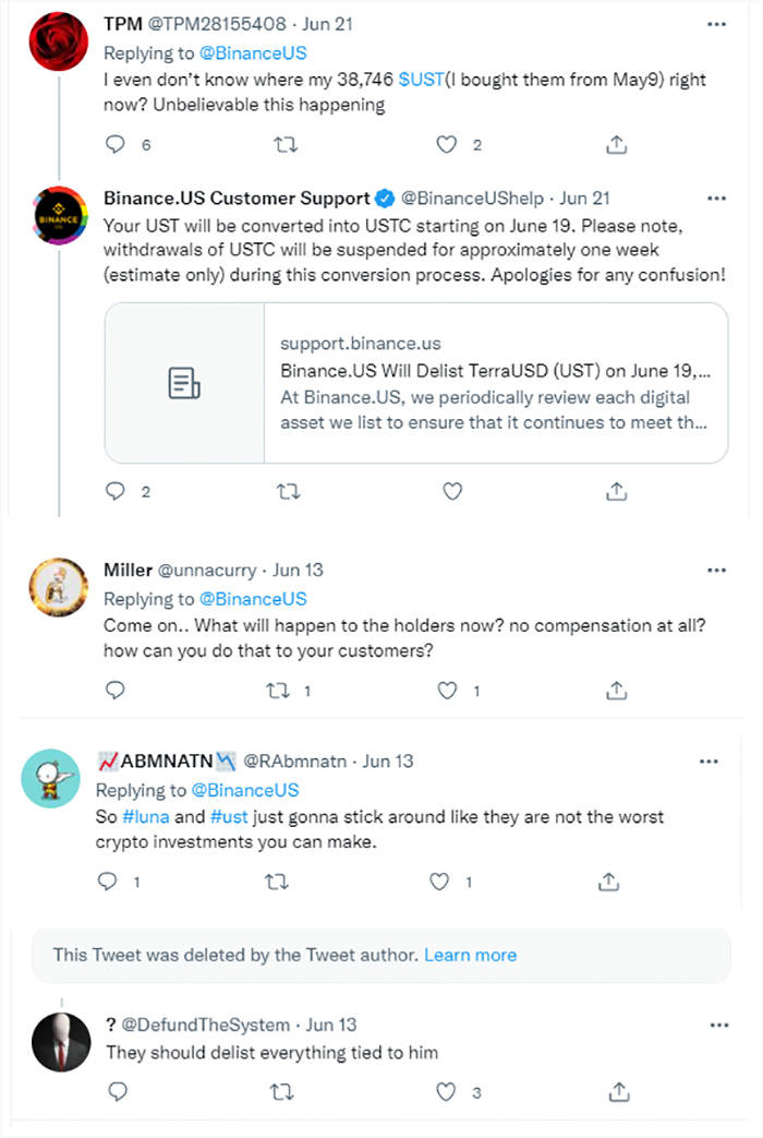 Binance.US 遭集体诉讼,它在Terra事件中对投资者究竟做了什么?