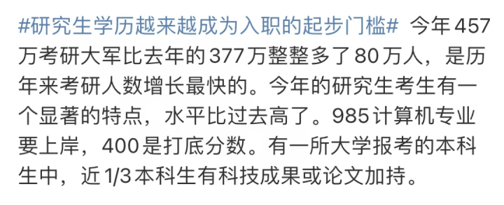 研究生学历到底值多少钱？