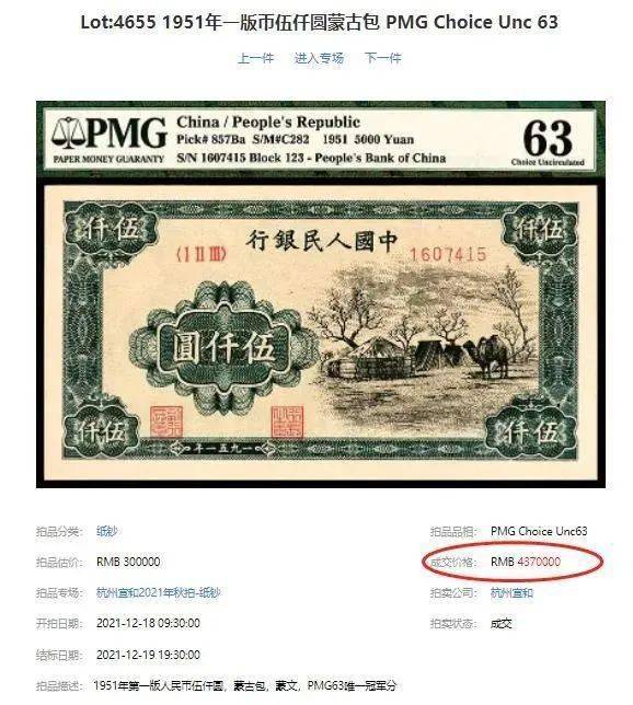 437万一张!这张纸币价格涨疯了?