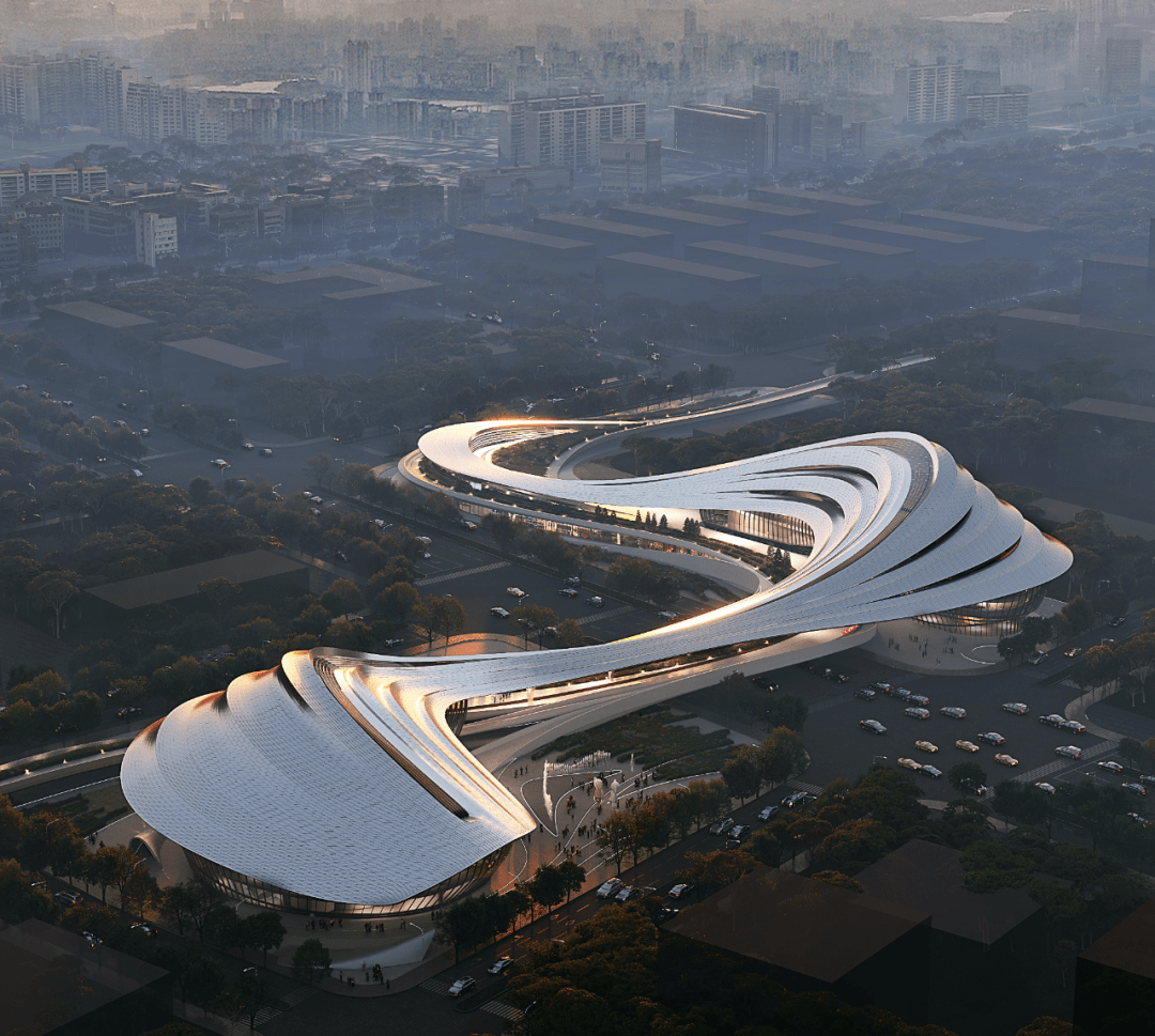 扎哈事务所中标｜陕西·泾河新城文化艺术中心