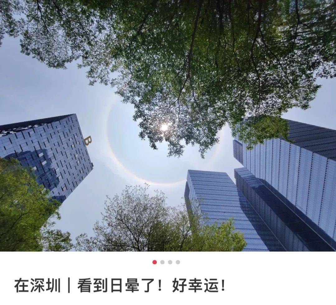 朋友圈刷屏！深圳惊现“日晕”！