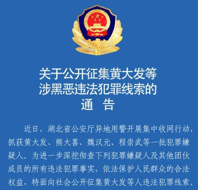 “武汉高启强”涉黑组织,被湖北公安机关打掉