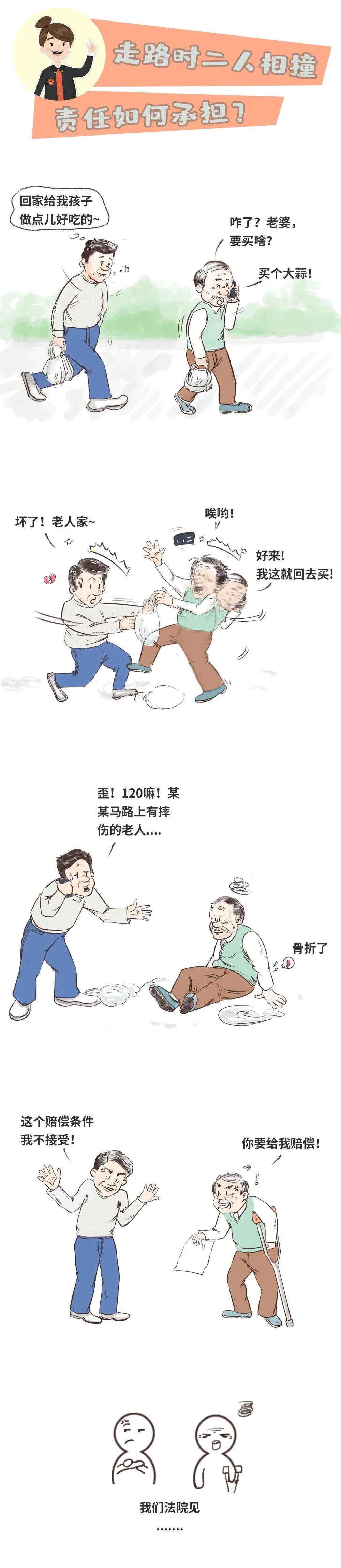 老人突然转身与身后行人相撞索赔18万多，行人因未保持安全距离被判赔7万，律师解读