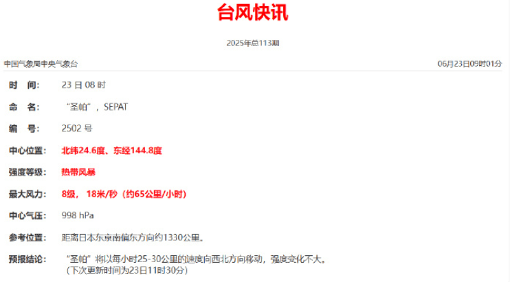 第2号台风“圣帕”生成!肇庆未来天气……