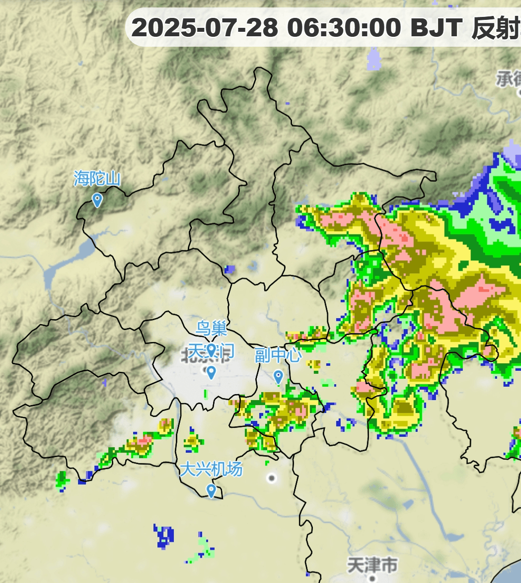 雨情速递 | 看看昨晚北京哪里下了大暴雨（2025-7-28）