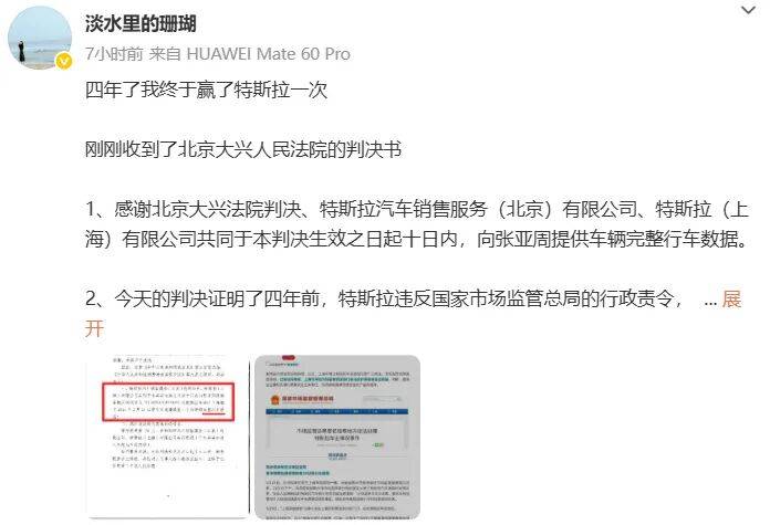 独家对话特斯拉“车顶维权”女车主：终于赢了特斯拉一次
