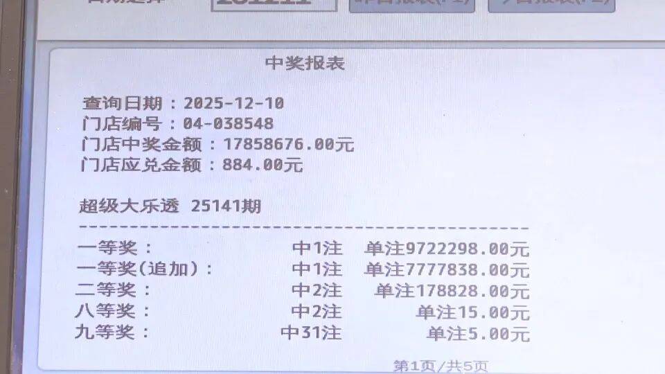 男子3元彩票中1750万!店主:朋友跟着他换了一个号码,也中35万
